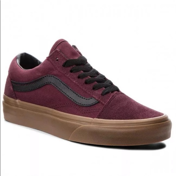 burgundy gum vans